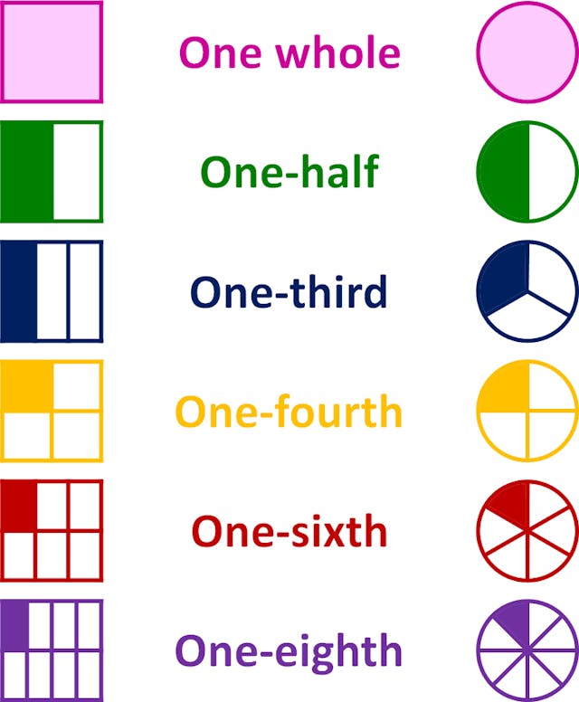 Area models of unit fractions