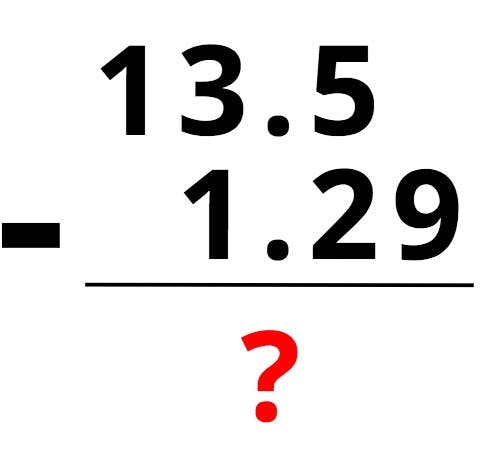 subtraction problem