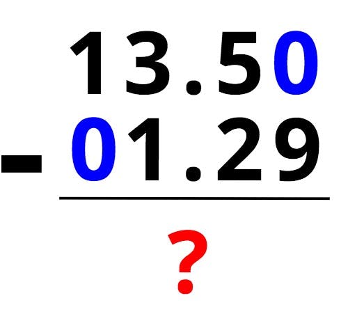 subtraction problem