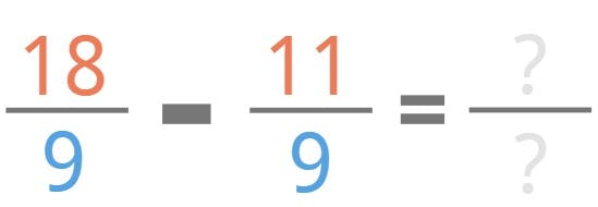 subtracting improper fractions