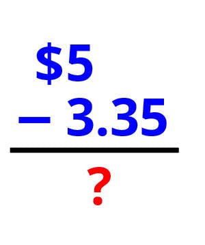 subtracting money