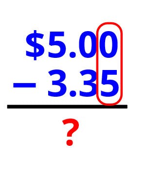 subtracting money