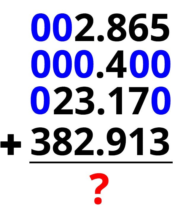 addition problem