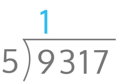 9317 ÷ 5 = ?