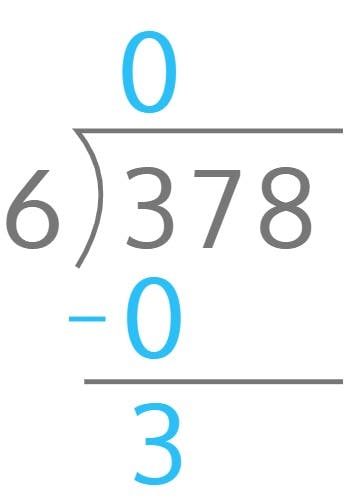 378 ÷ 6 = ?