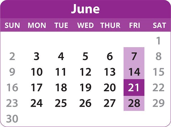 June calendar