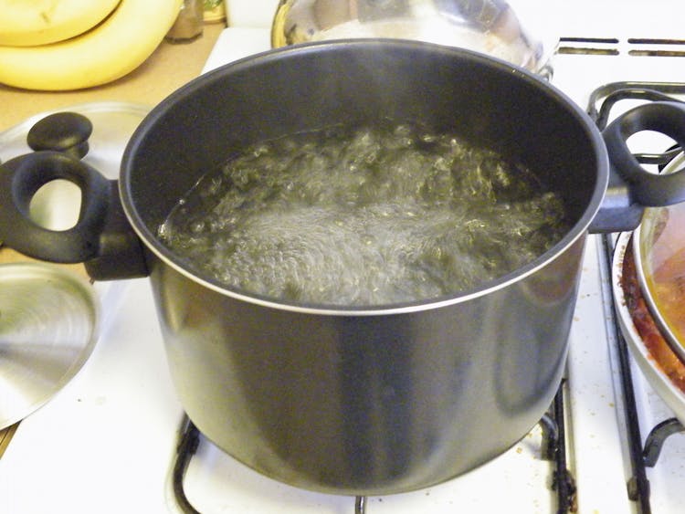 boiling water