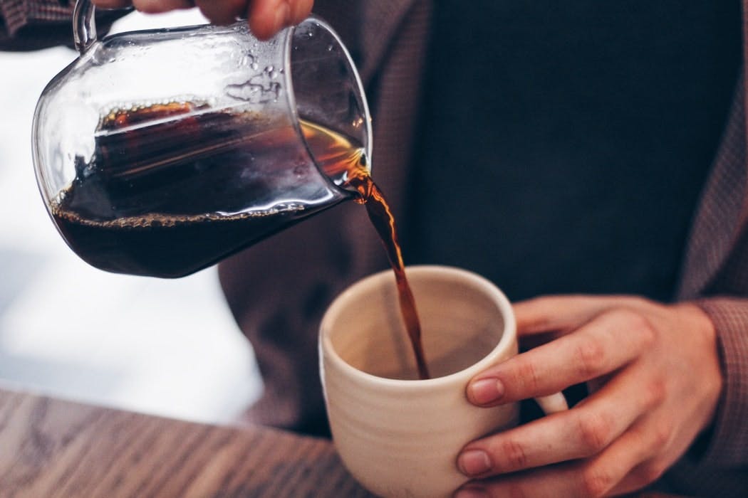 pouring coffee